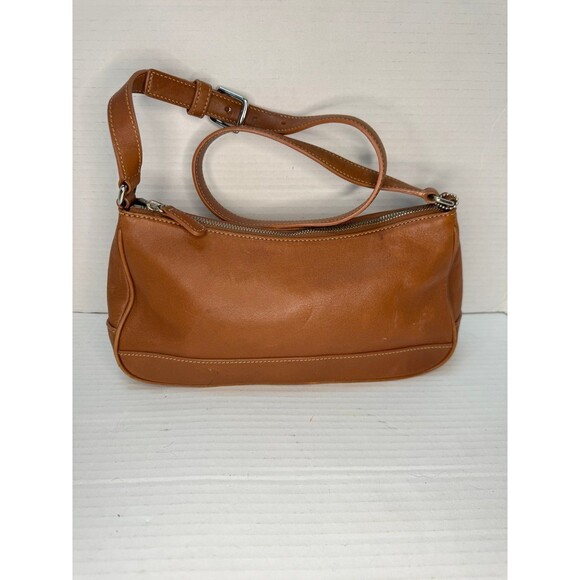 Vintage Coach Hampton Demi Pouch Shoulder Bag Purse Brown Leather 7785 Y2K - Picture 3 of 12